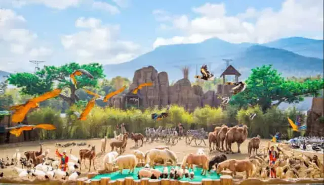 Животные и пейзажи зоопарка Longemont Animal World